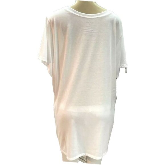 Torrid +5 White Crew Neck Horseshoe Make Your Own Luck Graphic Short Sleeve Tee - Picture 4 of 7